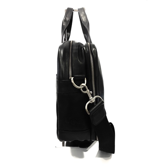 UGG BRANFORD LEATHER BRIEFCASE / LAPTOP TRANSPORTER -BLACK -NWOT - Picture 7 of 12